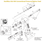 Devilbiss JGA-504 Conventional Pressure/Siphon Feed